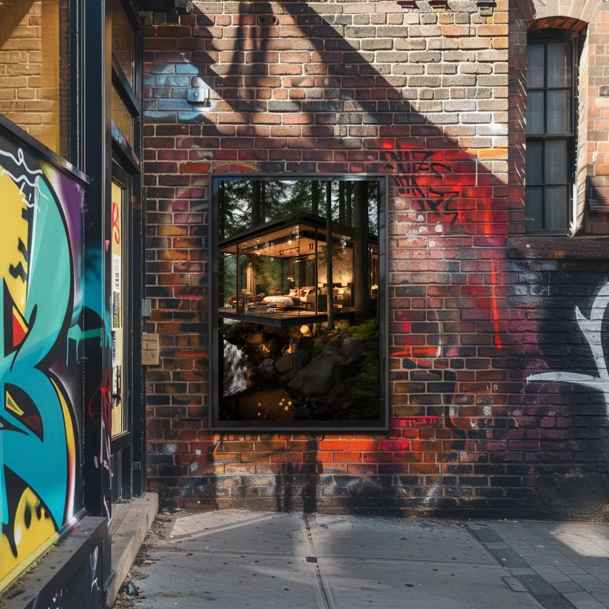 Tranquil Glass Retreat Poster