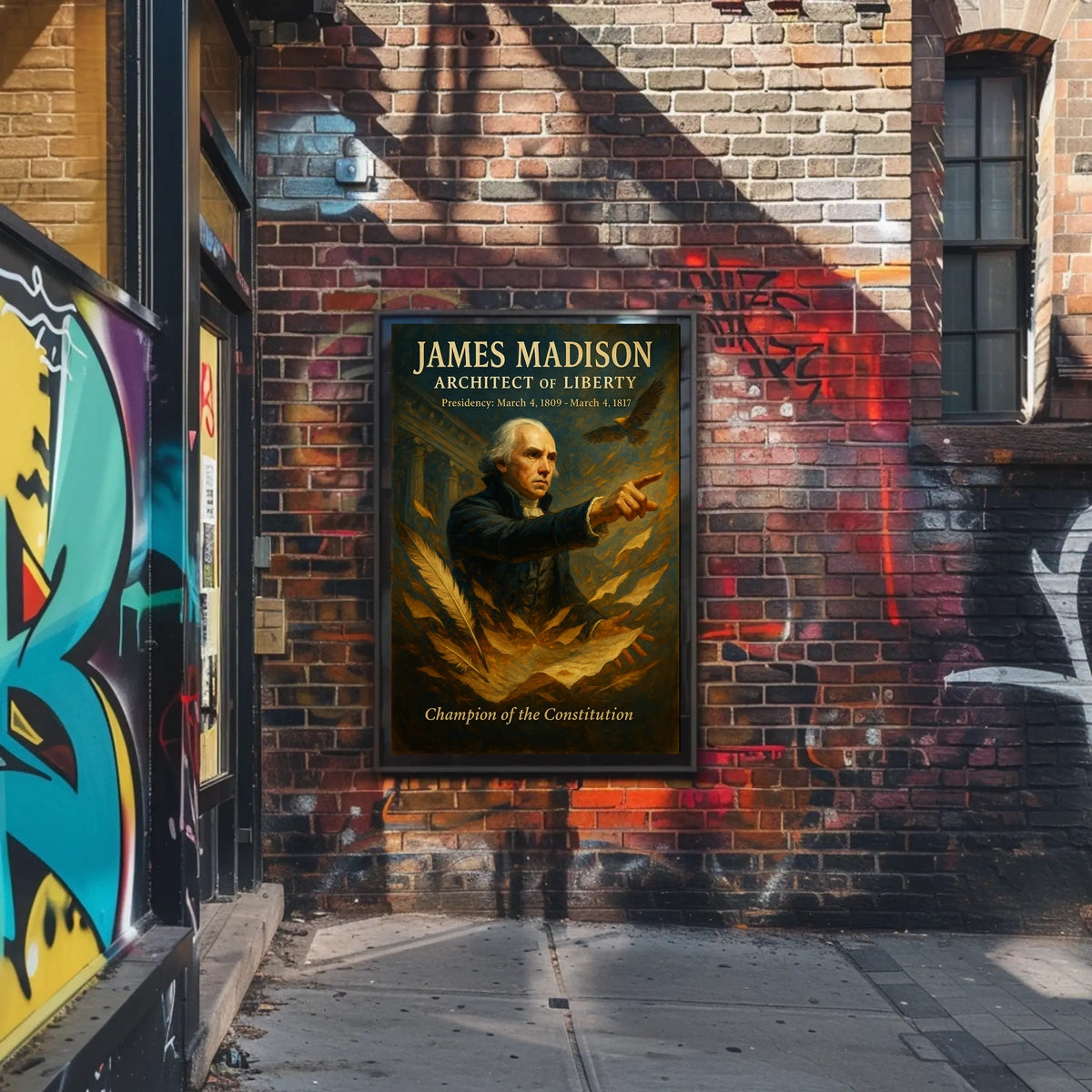 James Madison Vintage Style Historical or Presidential Poster
