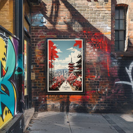 Fukuoka Harmony: Traditional Meets Modern Cultural or Heritage Poster