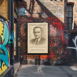 Lyndon B Johnson President Sketch Poster Art Print for Home Decor PosterGoat