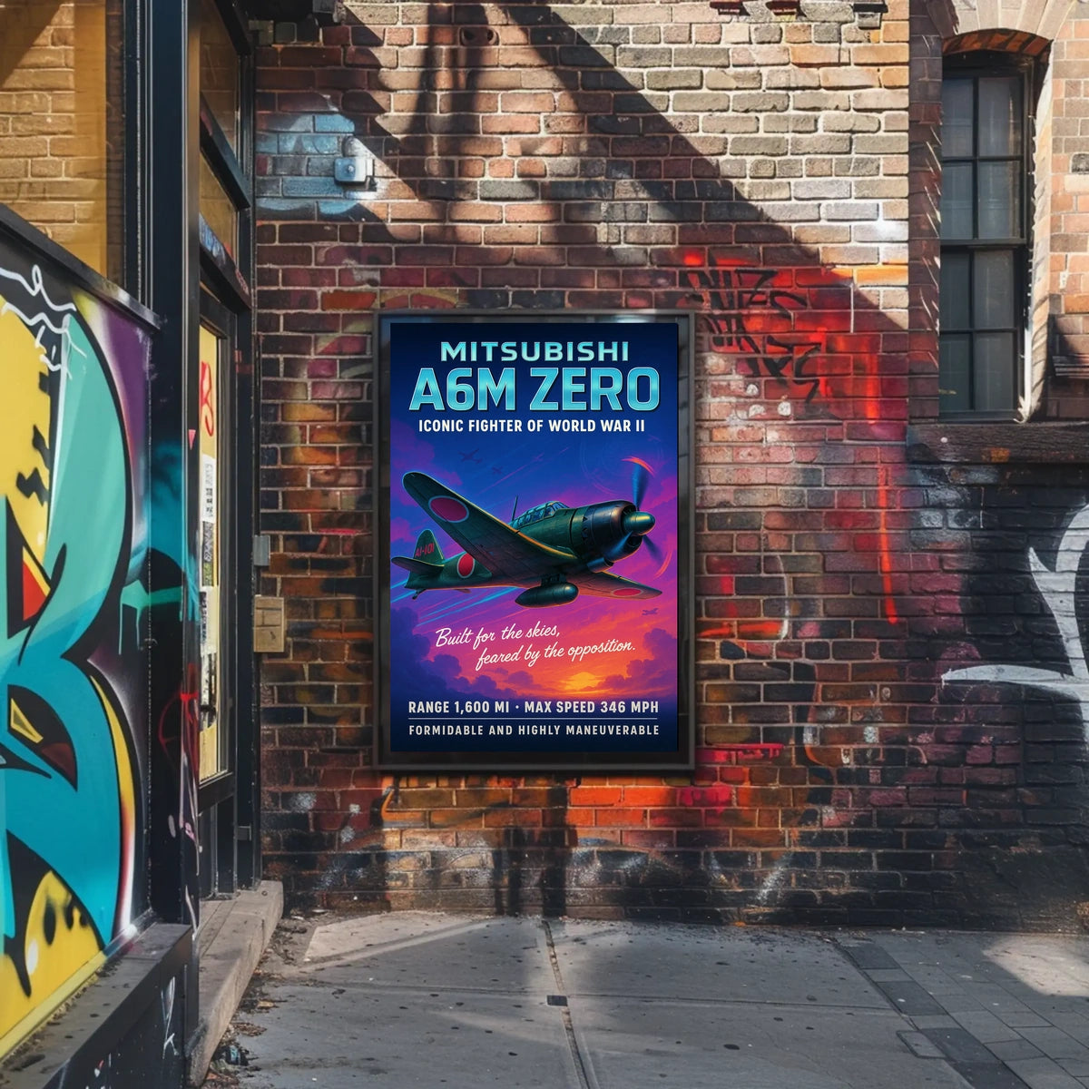 Mitsubishi A6M Zero Iconic Fighter Poster