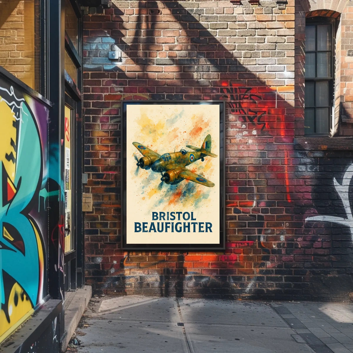 Bristol Beaufighter WWII Vintage Aviation Art Poster