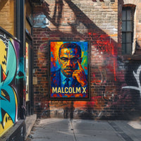 Malcolm X Visionary Leader Poster