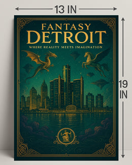Fantasy Detroit Poster PosterGoat