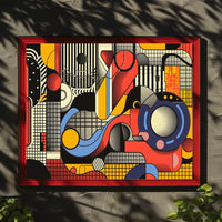 Vibrant Abstract Geometric Pop Art Poster Print