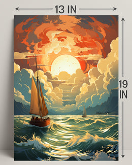Sailing Into The Sunset Poster PosterGoat