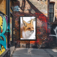 Red Fox in Winter Wonderland Animal Poster