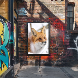 Red Fox in Winter Wonderland Animal Poster