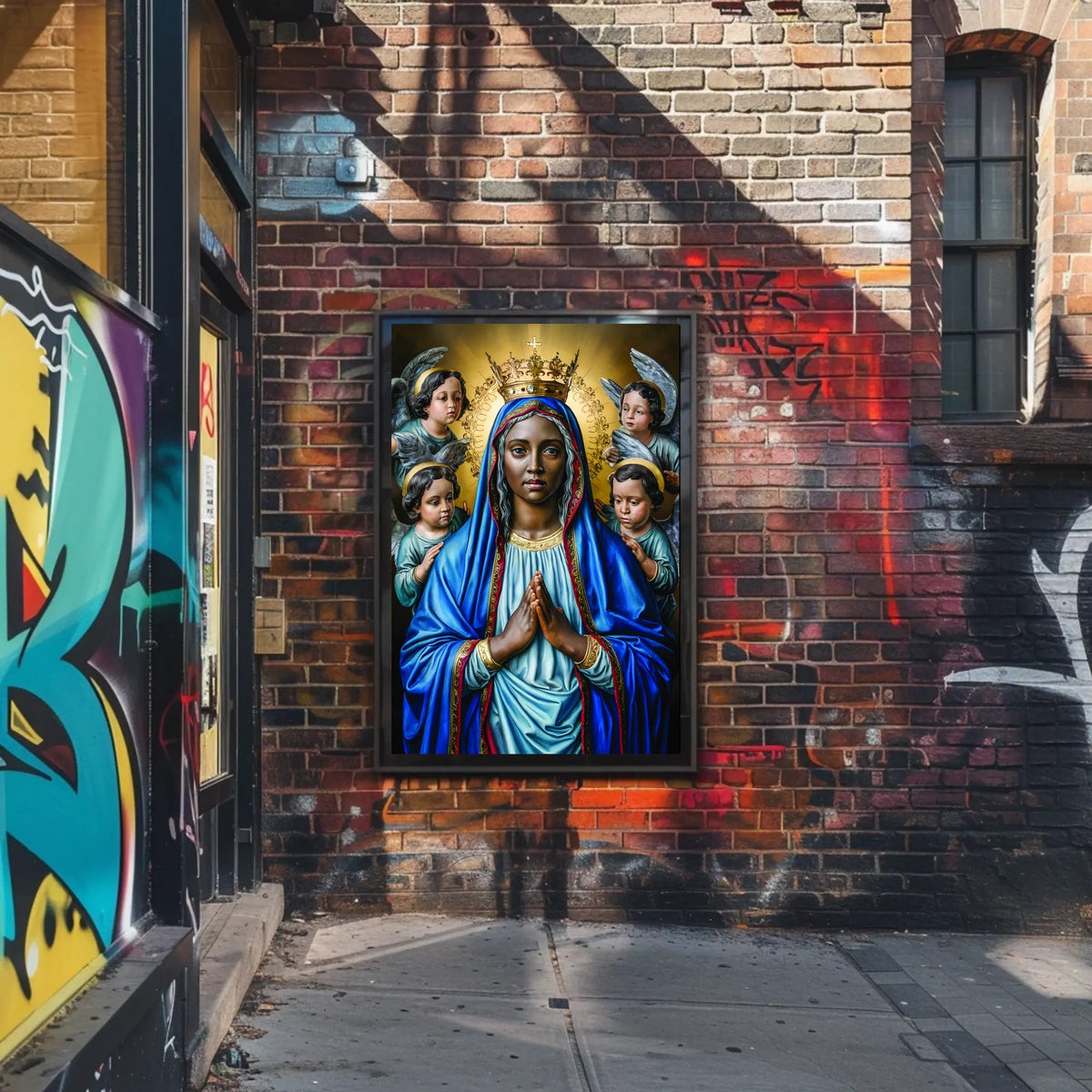 Madonna and Angels Poster