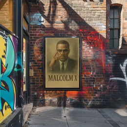 Malcolm X Iconic Leader Poster