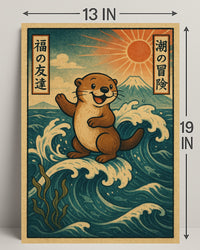 Otters Ocean Adventure Poster PosterGoat
