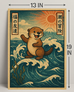 Otters Ocean Adventure Poster PosterGoat