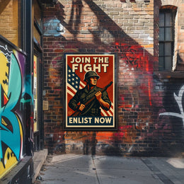 World War II Patriotic Military Recruitment Poster PosterGoat
