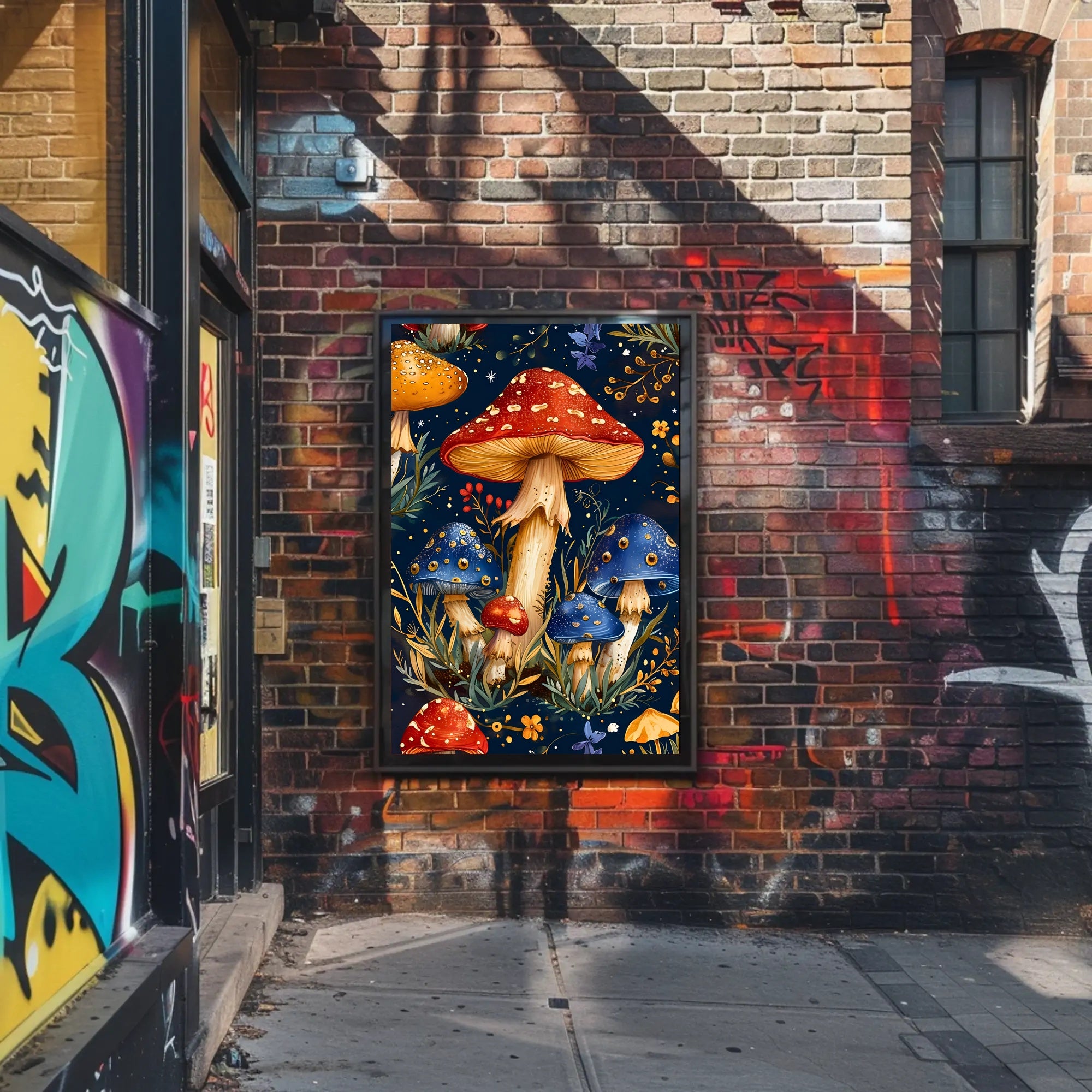 Enchanted Mushroom Forest Fantasy or Mythology Poster