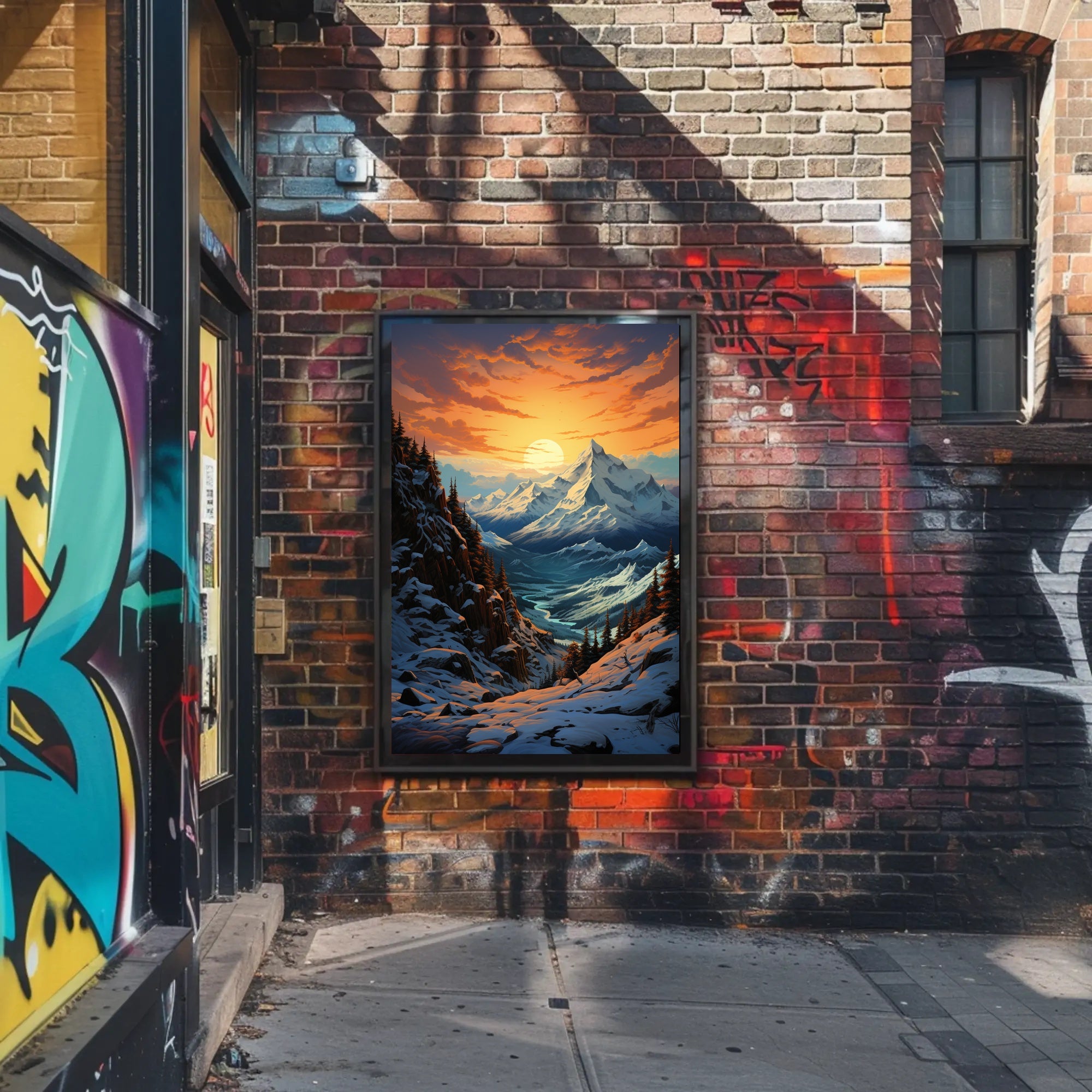 Majestic Mountain Sunrise Poster