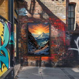 Majestic Mountain Sunrise Poster