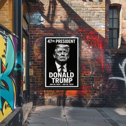 Trump Visionary Leader Cinematic Realism Patriotic Portrait American Flag Legacy Inspire Poster