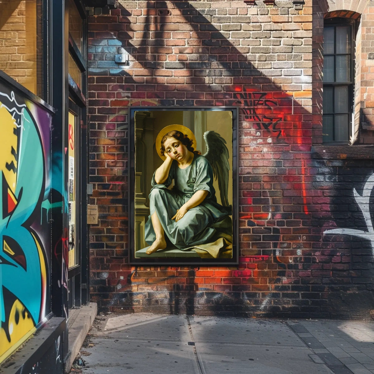 Contemplative Angel Poster