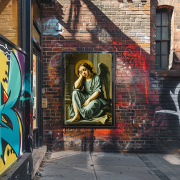 Contemplative Angel Poster