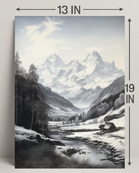 Serene Mountain Landscape Poster