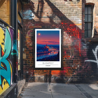 Budapest Twilight Serenity Urban or Cityscape Poster