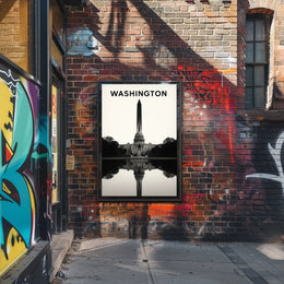 Washington Monument Reflection Poster