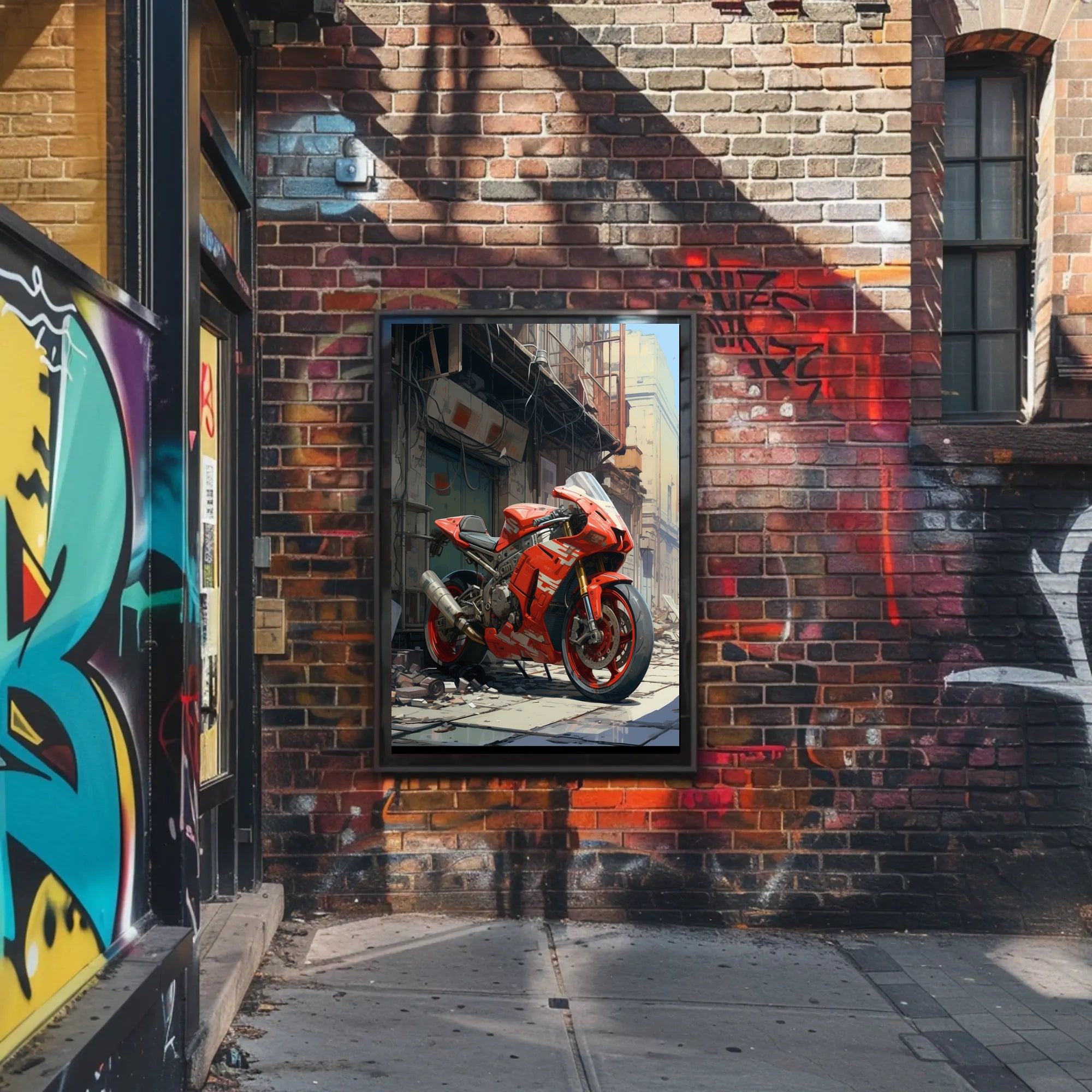 Urban Motorcycle Dream Poster PosterGoat