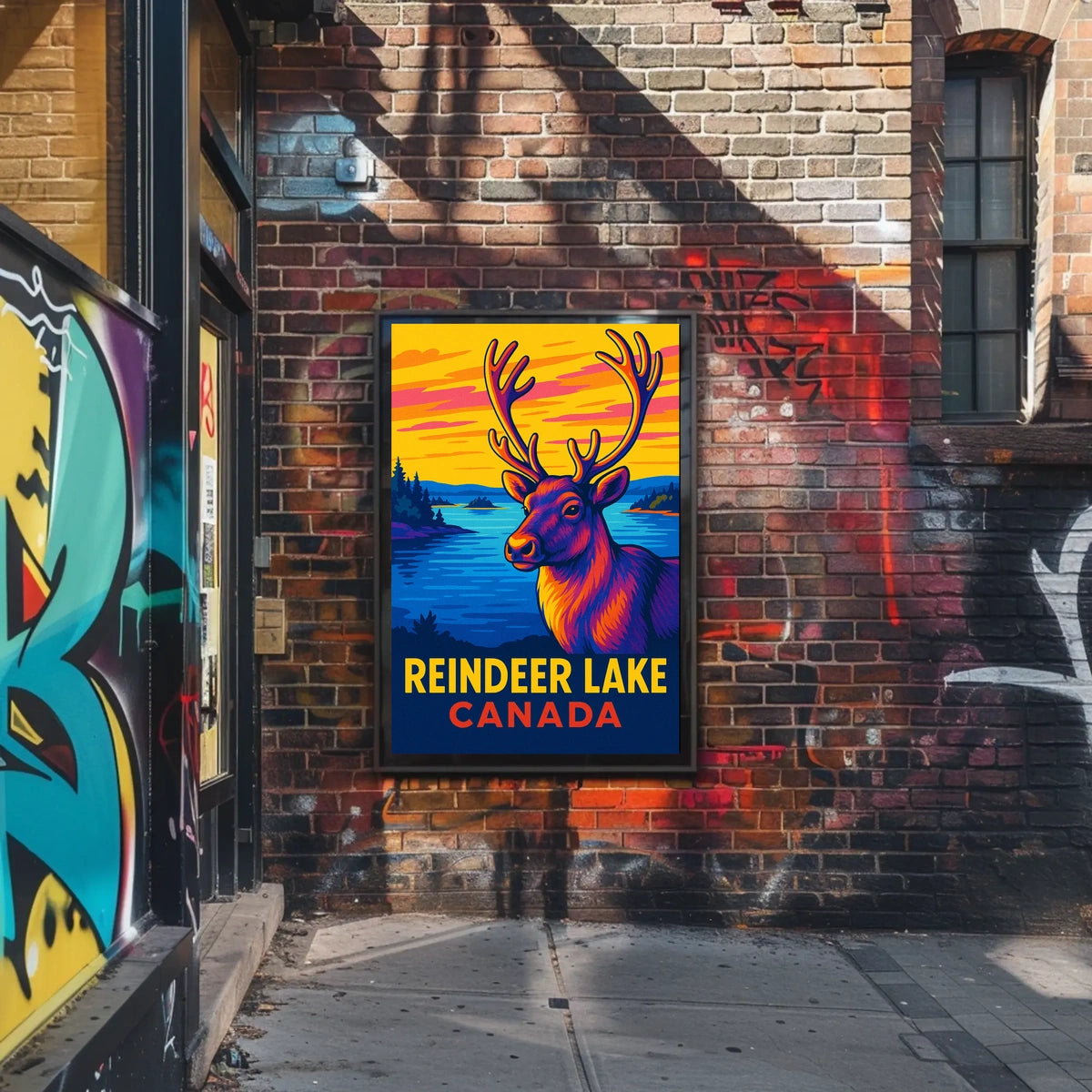 Reindeer Lake Canada Poster