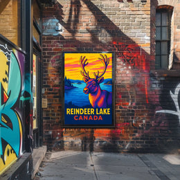 Reindeer Lake Canada Poster