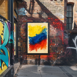 Vibrant Abstract Colors Abstract Poster