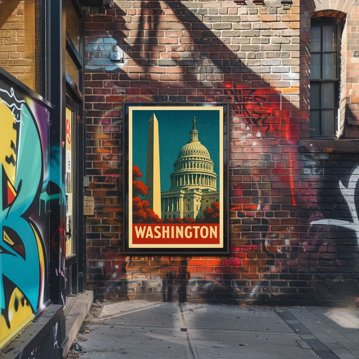 Washington Landmarks Poster