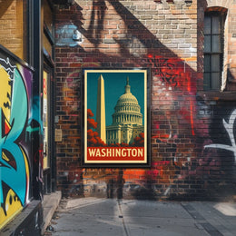 Washington Landmarks Poster