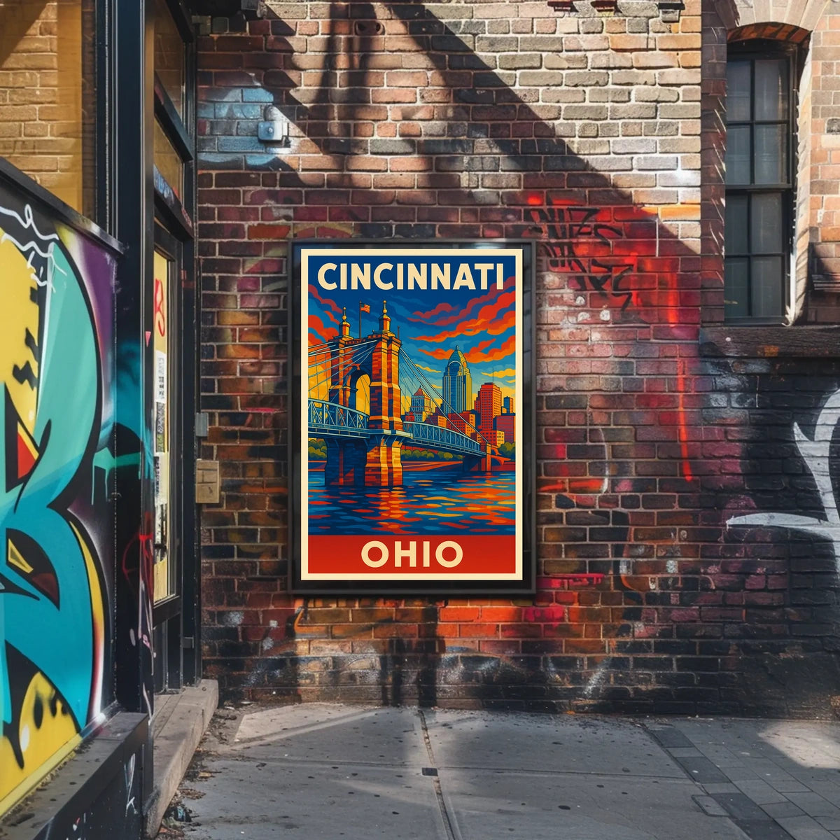 Cincinnati Skyline Art Poster