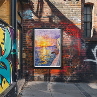 Sunset Over the Sea Poster PosterGoat