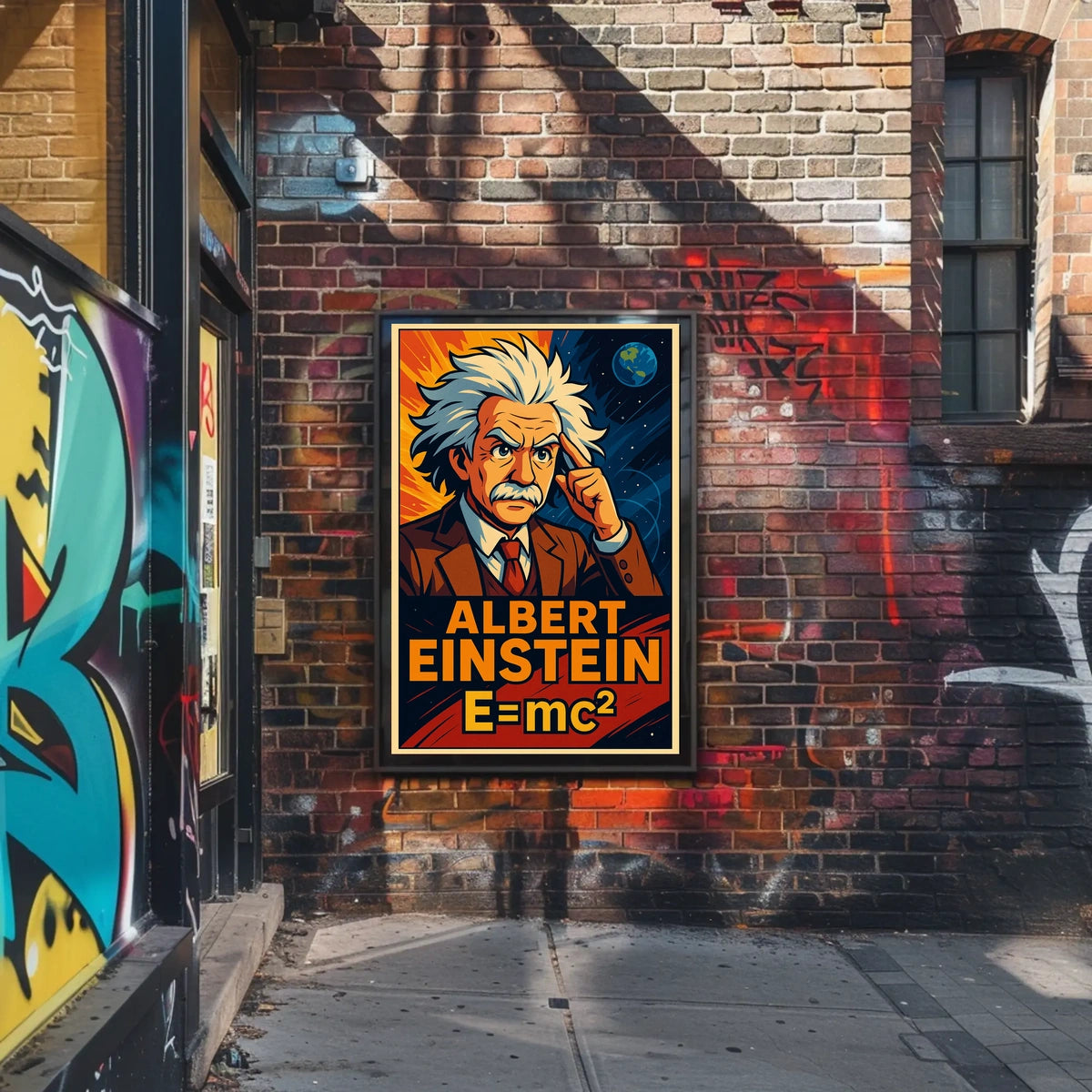 Albert Einstein Scenic Science EMC2 Poster