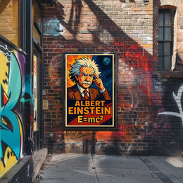 Albert Einstein Scenic Science EMC2 Poster