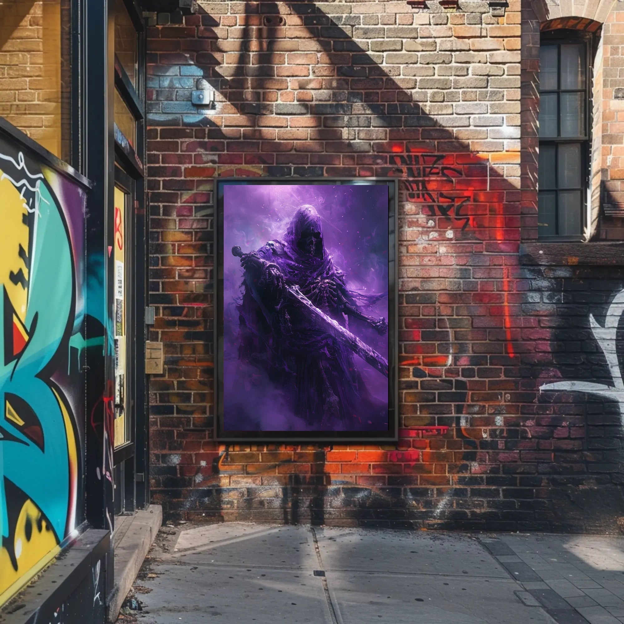 Ethereal Skeletal Knight Unveils Mystical Fantasy Realm Poster PosterGoat