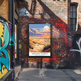 Indiana Dunes Scenic Travel Poster