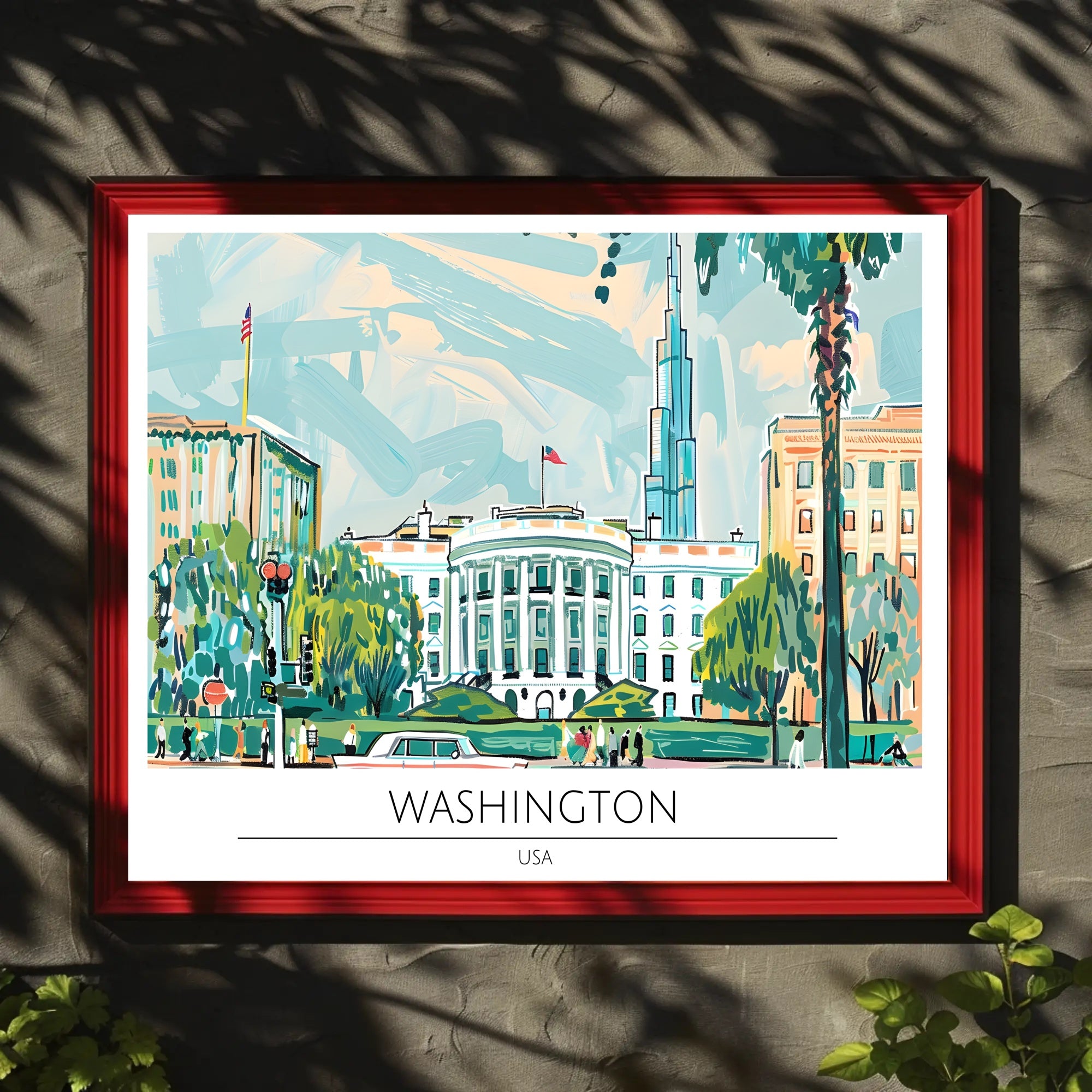 Washington D.C. Illustration Poster