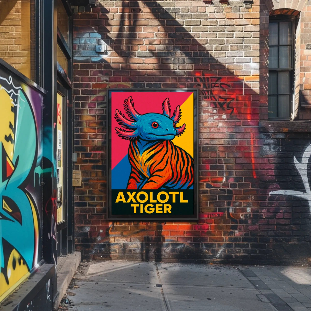 Axolotl Tiger Poster