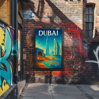 Dubai Cityscape Poster For Home Decor And Travel Lovers
