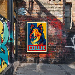 Collie Portrait Poster