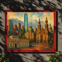 Vibrant Cityscape of Santiago Poster
