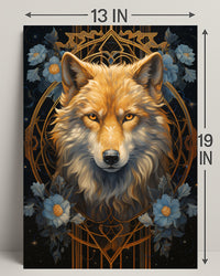 Majestic Wolf Portrait Poster PosterGoat