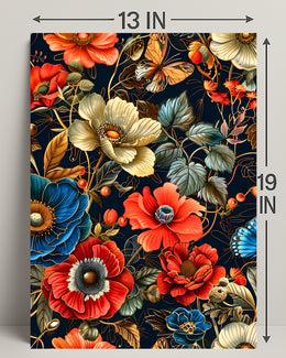 Intricate Floral Butterfly Art Print - Abstract or Artistic Poster
