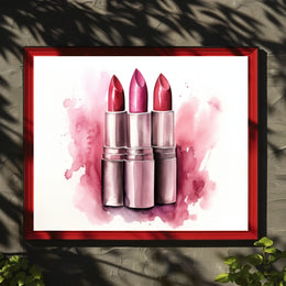 Lipstick Trio – A Splash of Color Poster