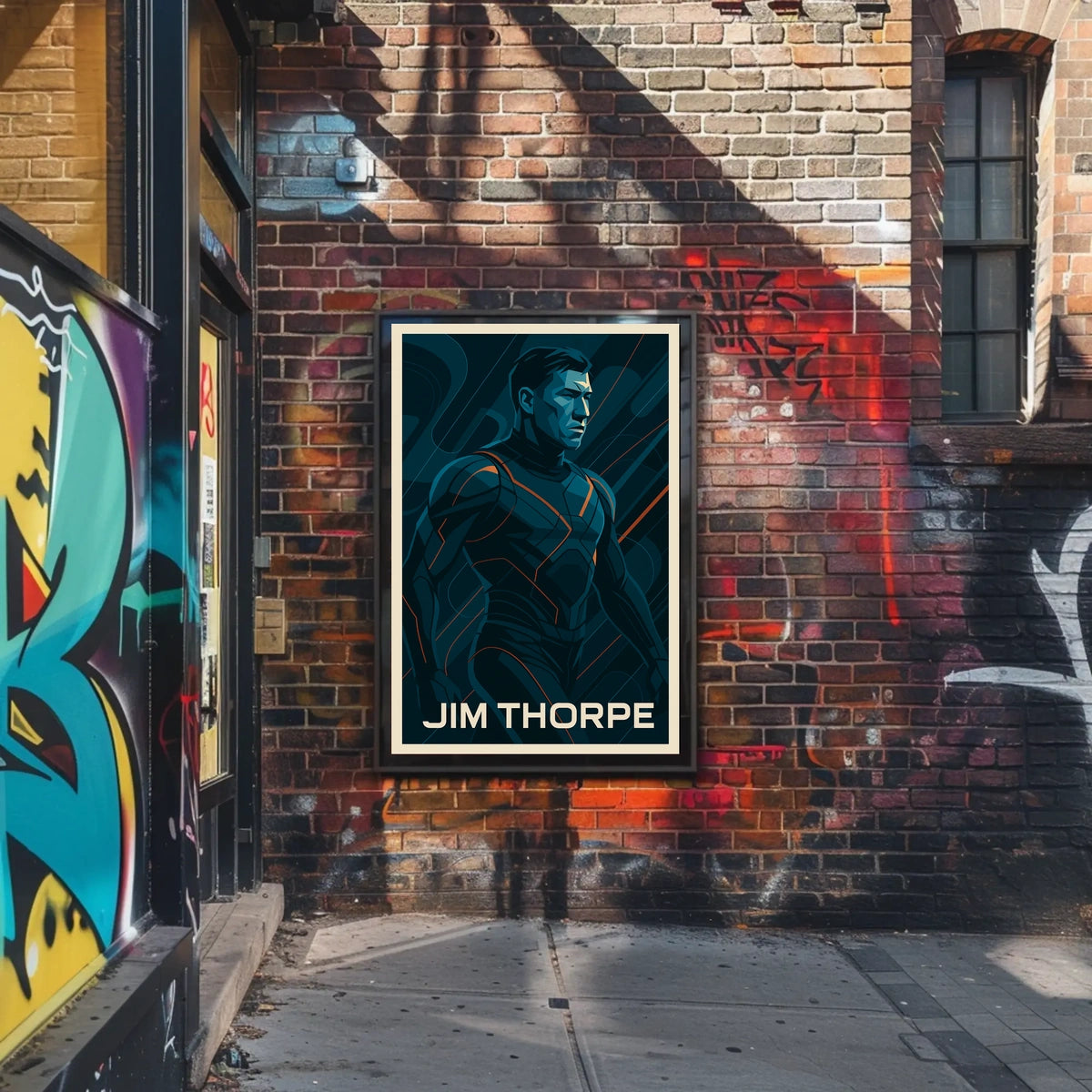 Jim Thorpe Iconic Athlete Poster