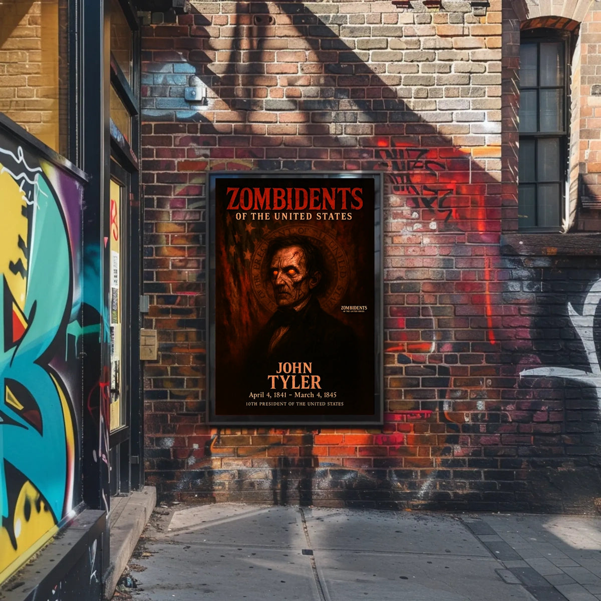 John Tyler 10th President of the United States Zombidents Poster Series