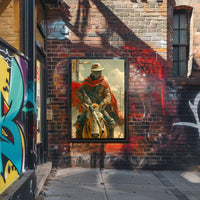 Futuristic Dystopian Horse Rider Poster Art Print PosterGoat