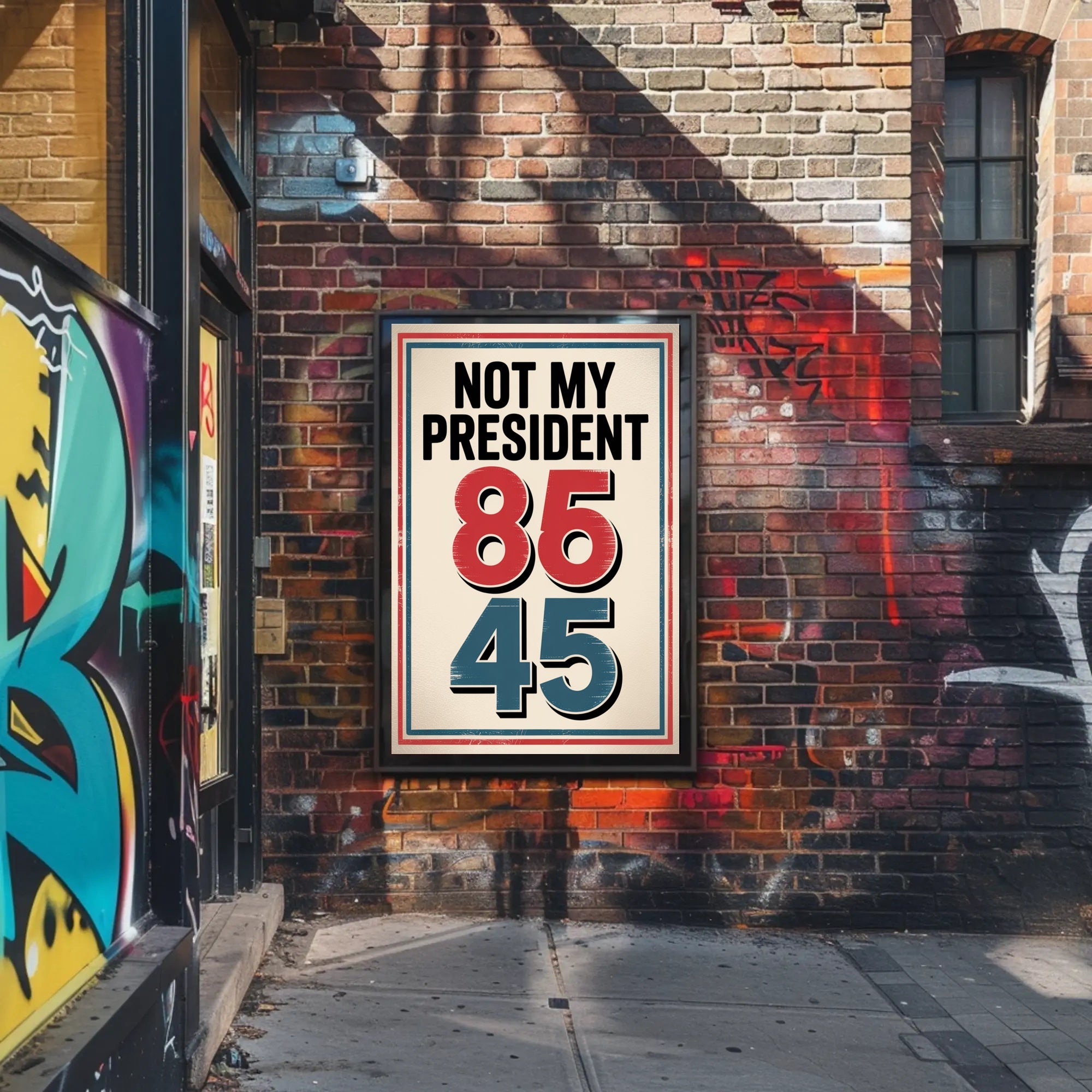 NOT MY PRESIDENT Bold Political or Propaganda Poster